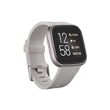 Fitbit Versa 2 Health & Fitness Smartwatch with Voice Control, Sleep Score & Music, One Size, Stone/Mist…