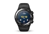 HUAWEI Watch 2 (Bluetooth) Smartwatch mit schwarzem Sportarmband (NFC, Bluetooth, WLAN, Android Wear/Wear…