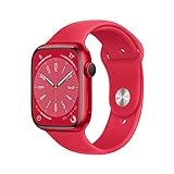 Apple Watch Series 8 (GPS + Cellular, 45mm) Smartwatch - Aluminiumgehäuse Product(RED), Sportarmband…