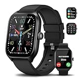 Smartwatch Damen Herren, 2,01 Zoll Touchscreen Smart Watch mit Bluetooth Anrufe, IP68 Wasserdicht Fitnessuhr…