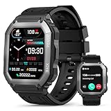 Smartwatch Herren, 1,8 Zoll Touchscreen Smart Watch mit Telefonfunktion,100+Sportmodi IP67 Wasserdicht…
