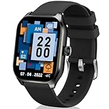 kaacly Smartwatch Herren mit Bluetooth Telefonfunktion/Message Reminder, 1,85" Touchscreen mit Herzfrequenz-Schlafmonitor,…