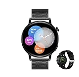 Aliwisdom Smartwatch für Herren Damen, 1,36 Zoll HD Rund Bluetooth Anruf Smart Watch Wasserdicht Fitness…