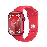 Apple Watch Series 9 GPS, 45 mm Aluminiumgehäuse (Product) RED, Sportarmband (Product) RED – S/M