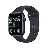 Apple Watch SE (2. Generation) (GPS, 44mm) Smartwatch - Aluminiumgehäuse Mitternacht, Sportarmband Mitternacht…