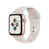 Apple Watch SE (1. Generation) (GPS + Cellular, 40mm) Smartwatch - Aluminiumgehäuse Gold, Sportarmband…