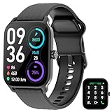 IOWODO Smartwatch,Smartwatch Herren Damen,1.85" Zoll Touch-Farbdisplay Smart Watch mit Bluetooth Anrufe…