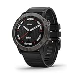 Garmin Fenix 6X Saphir Smartwatch Schiefergrau/Schwarz 010-02157-11, Sapphire, Carbon Gray