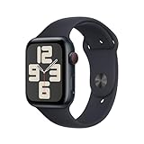 Apple Watch SE (2. Generation, 2023) (GPS + Cellular, 44 mm) Smartwatch mit Aluminiumgehäuse und Sportarmband…