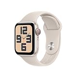Apple Watch SE (2. Generation, 2023) (GPS + Cellular, 40 mm) Smartwatch mit Aluminiumgehäuse und Sportarmband…