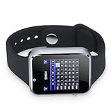Shipenophy Schwarzes Telefon Intelligente Uhr, Smartwatch Sportuhr Intelligente Uhr Micro-SIM-Karte…