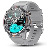 WalkerFit Smartwatch Herren mit Telefonfunktion, 1.43" AMOLED Militär Robuste Smartwatch mit Herzfrequenz/SpO2/Schrittzähler…