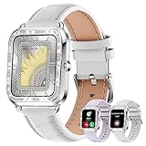 fitonyo Smartwatch Damen mit Telefonfunktion Diamant,1.29" Touch-Farbdisplay,Pulsuhr, SpO2,Schlafmonitor,Menstruationszyklus,19…