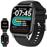 IDEALROYAL Smartwatch Damen Herren, Smart Watch mit Telefonfunktion, 1,85" Touchscreen Fitnessuhr mit…