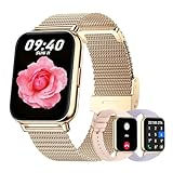Colesma Smartwatch Damen mit telefonfunktion, 1.85" Smartwatch mit AI Sprachsteuerung/Schlafmonitor,…