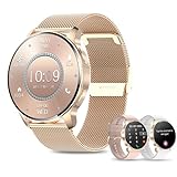Lefitus Smartwatch für Damen mit Bluetooth-Anruf, 1,32 Zoll HD-Tracker Fitness mit Musik-Herzfrequenzmesser,…