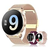 Colesma Smartwatch Damen mit Telefonfunktion und Sprachassistent, Runde 1,32" HD Smart Watch Fitness…