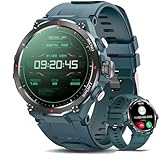 Militärische Smartwatches für Herren (Anruf annehmen/tätigen), 3,4 cm Smartwatch, Fitness-Tracker für…