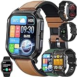 MYSHUN Smartwatch Herren mit Telefonfunktion, 2,01” Touchscreen 5ATM Wasserdicht Sportuhr Aktivitätstracker…