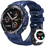 Smartwatch Telefonfunktion Uhren Fitnessuhr Armbanduhr - Smartwatch Herren Fitness Tracker mit Blutdruckmessung…