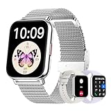Colesma Smartwatch Damen mit Telefonfunktion, 1,85" Touchscreen Smart Watch Damenuhr mit Blutdruckmessgerät/Schrittzähler/100+Sportmodi,…