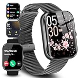 Smartwatch (Zifferblatt/Anrufempfang), Smartwatches für Damen, 5 cm (1,9 Zoll), HD-Touchscreen, Fitness-Tracker,…