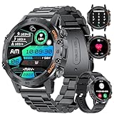 SUNKTA Smartwatch Herren mit Telefonfunktion, 400Amh 1,39" Voll Touchscreen Fitness Tracker Armbanduhr…