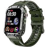 Militärische Smartwatch für Herren, 4,9 cm (1,93 Zoll), Outdoor-Sport-Smartwatch mit Anrufannahme/Anruf,…