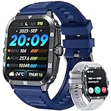 Smartwatch Fitnessuhr Uhren Armbanduhr mit Telefonfunktion: 2.0" Smart Watch Herren mit Pulsuhr Schlafmonitor…