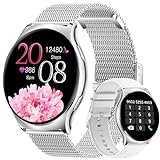 Smartwatch Damen,Smartwatch mit Telefonfunktion 1.43" AMOLED Touchscreen,Uhren Fitness Tracker IP68…