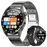 LIGE Smartwatch Herren mit Telefonfunktion, 360Amh Smart Watch mit Pulsmesser/Schlafmonitor/Message…