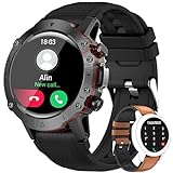 LEMFO Militär Smartwatch Herren, 1.39" Smartwatch mit Telefonfunktion, 114 Sportmodi Smart Watch mit…