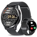 HOAIYO Smartwatch (Anrufempfang/Wählen), 1,5 Zoll Smartwatch mit Anruf/Text/Herzfrequenz/Schlaf/Kalorienzähler,…
