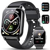 Smartwatch für Herren Damen, 1,85 Zoll Voll Touchscreen Fitnessuhr mit Bluetooth Anrufe, 112 Sportmodi,…