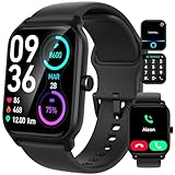 Smartwatch-Herren-mit-Telefonfunktion - 1,8 Zoll Touchscreen smart watch, 111+ Sportmodi, IP68 Wasserdicht…