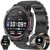 Smartwatch Herren mit Telefonfunktion, 1,52" AMOLED Touchscreen Uhren Fitness Tracker 100+ Sportmodi…