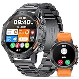 Herren Smartwatch mit Anruf Bluetooth für Android iOS 100+ Sport Modus Männer Smartwatch 400 mAh Schwarz…