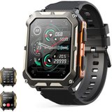 DTC GmbH Robuste Fitness Armbanduhr,Militär mit Telefonfunktion Smartwatch Smartwatch, 1,83 Zoll,IP68…