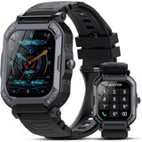 xinwld Herren Telefonfunktion IP68 Wasserdicht Fitness Tracker Smartwatch (1,85 Zoll, Android/iOS),…