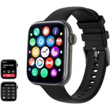 AMZSA Smartwatch (1,8 Zoll, Android iOS), Damen herren mit telefonfunktion schlaftracker sportuhr armbanduhr