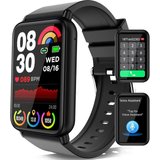 Marsyu Herren's & Damen's Fitness Tracker Telefonfunktion Smartwatch (1,57 Zoll, Android/iOS), mit SOS-Taste,…