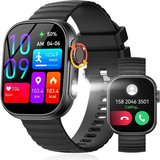 JELLOO ZW39 Smartwatch (2.01 Zoll Zoll, Andriod iOS), 100+ Sportmodi Fitness Tracker Schrittzähler mit…