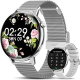 Sanorum Smartwatch Damen mit Telefonfunktion Smartwatch (3,35 cm/1,32 Zoll, HD Voll AMOLED Touch Screen)…