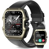 Yohuton Smartwatch (1,91 Zoll, Android, iOS), mit Telefonfunktion,24/7 Herzfrequenzmonitor,123 Sportmodi…