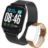 MicLee Smartwatch (1,3 Zoll, Android iOS), Armband Fitness Tracker Wasserdicht IP67 Uhr Sportuhr Schrittzähler
