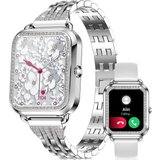 Lige Smartwatch (1,52 Zoll, Android iOS), Damen mit Telefonfunktion Armbanduhr mit Pulsmesser 20 Sportmodi…