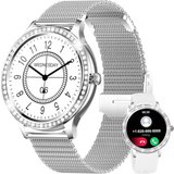 Lige Smartwatch (1,32-Zoll-LCD-Touchscreen, Zoll, Andriod iOS), Diamant Touchscreen FitnessTracker Wasserdicht…