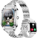 SIEMORL Smartwatch Damen,Fitnessuhr Touch-Farbdisplay Smartwatch (1.57 Zoll, Andriod iOS), mit 21 Sportmodi,Bluetooth…