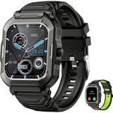 Popglory Smartwatch (1,91 Zoll, Android iOS), Herren mit Telefonfunktion HD Fitness Tracker 100 Sportmodi…