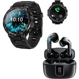 HYIEAR Smartwatch Damen Herren, 1,39", Kopfhörer Bluetooth 5.3, Android/IOS Smartwatch, mit austauschbaren…